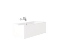 Pack baignoire droite 170 x 75 Elise + mitigeur bain douche chromé + vidage