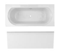 Jacob Delafon Pack Baignoire Droite 170 x 75 Elise + Tablier en Niche + vidage