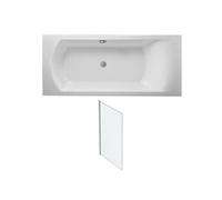 Pack baignoire droite 180 X 80 Ove + pare bain chromé
