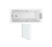 Pack baignoire droite 180 X 90 Odéon up + pare bain 2 volets chromé