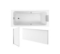 Pack baignoire droite Odéon Up + pare bain 1 volet + tablier + vidage