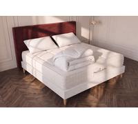 Pack Balmoral 140 x 190 cm + sommier KIT blanc + 2 oreillers de mmoire de forme 60x40 cm + 1 couette 250 grammes 240x220 cm - 24cm - Mmoire de forme - Enveloppant - Sommier kit Blanc - Avec couette et