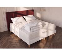 Pack Balmoral 160 x 200 cm + double sommier 80x200 cm + 2 oreillers de mmoire de forme 60x40 cm + 1 couette 250 grammes 260x240 cm - 24cm - Mmoire de forme - Enveloppant - Sommier Tapissier Blanc - Av