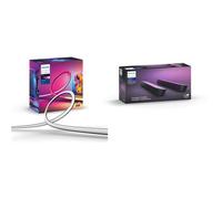 Pack Bande lumineuse LED 55" Blanc et couleur Lightstrip Philips Hue Play Gradient 1.4 m Noir Boîtier de synchronisation requis + Lampe connectée Philips Hue Play Pack x2 Noir