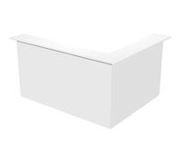 Pack Banque d'accueil Ola - Angle 90° + Module haut L.120 cm + Module haut L.80 cm - Blanc