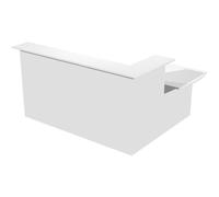 Pack Banque d'accueil Ola - Angle 90° + Module haut L.120 cm + Module haut L.80 cm + Module bas L.80 cm - Blanc