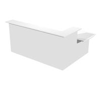 Pack Banque d'accueil Ola - Angle 90° + Module haut L.140 cm + Module haut L.80 cm + Module bas L.80 cm - Blanc