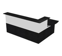 Pack Banque d'accueil Ola - Angle 90° + Module haut L.140 cm + Module haut L.80 cm + Module bas L.80 cm - Noir / Blanc