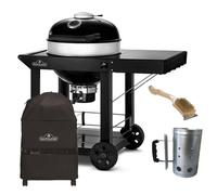 Pack Barbecue à charbon Napoleon Kettle Pro 57 cm sur chariot + Housse + Cheminée et Brosse