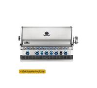Pack Barbecue à gaz encastrable Prestige PRO 665 - Inox + Plancha réversible