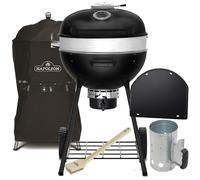 Pack Barbecue Charbon Napoleon Kettle Pro Phantom + Housse + Cheminée + Brosse