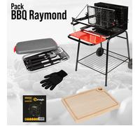 Pack barbecue au charbon de bois avec foyer vertical RAYMOND, SOMAGIC
