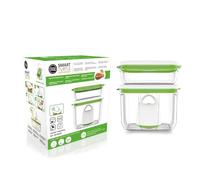 PACK BARCELONA STARTER KIT FOSA avec la pompe sous vide intelligente sans fil "TURTLE" incluse, 2 récipients sous vide FOSA de 1000 ml et 2300 ml (4 piles AA non incluses)