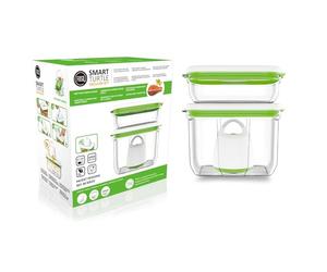 PACK BARCELONA STARTER KIT FOSA avec la pompe sous vide intelligente sans fil "TURTLE" incluse, 2 récipients sous vide FOSA de 1000 ml et 2300 ml