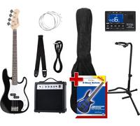 Pack Basse Electrique Guitare PB-Style Set Amplificateur Housse Support Noir