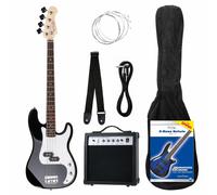 Pack Basse Electrique Guitare Preci Bass PB-Style Set Amplificateur Housse Noir