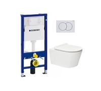 Pack bâti-support 112 cm + WC sans bride SAT Brevis + abattant ultra-fin