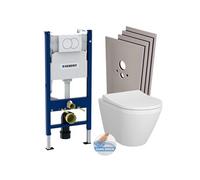 Pack Bati-support Duofix 112cm + WC sans bride Vitra Integra avec fixations invisibles + Abattant softclose + Set habil