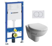 Pack Bâti-support Duofix 112cm + WC suspendu Vitra Normus + Abattant softclose + Plaque blanche