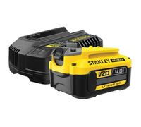 V20 Starter kit chargeur 2Ah + 1 batterie 18v 4Ah STANLEY Fatmax SFMCB14M1-QW
