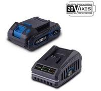 Pack Batterie 2Ah + Chargeur 2,4A - Scheppach - 20V Ixes - Sbsk2.0 - Batterie Et Chargeur Universels Pour Toute La Gamme 20V Ixes G