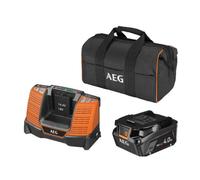 AEG Pack batterie 18V 4.0Ah L1840SHD + chargeur rapide – PRO18V, protection thermique, sac inclus