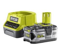 Pack batterie RYOBI 18V One+ 5.0Ah LithiumPlus - 1 chargeur rapide 2.0Ah RC18120-150