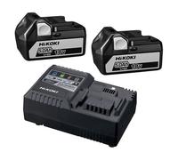 Pack Batteries HIKOKI UC18YSL3WGZ 2 x 5,0Ah Li-ion + Chargeur rapide 18V & 36V