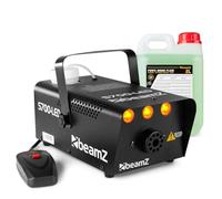 Pack BeamZ S700LED Flame - Machine à Fumée 700 W + 2 L Liquide inclus - Effet LED Ambré “Flamme” & Support | Soirées, Bars & Halloween