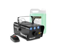 Pack BeamZ S700LED Ice - Machine à Fumée 700 W + 5 L Liquide inclus - Effet LED Bleu Ice & Support | Soirées, Bars & Halloween