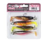 Pack Berkley Sick Swimmer, mix de 4 leurres souples Berkley Sick 9cm pré-montés, leurre versatile pour tous les prédateurs, fort rolling et paddle rond