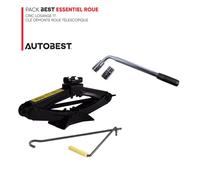 Pack BEST ESSENTIEL ROUE Cric losange 1t et clé démonte roue télescopique