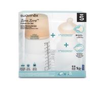 Pack Biberon Zerø.Zerø Débit Moyen + Tétine + Poche Silicone - Peau - 270ml