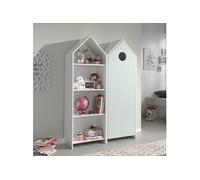 Pack Bibliothèque + Armoire 1 Porte Vert Menthe - HAVRE -
