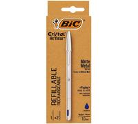 PACK BIC CRISTAL RE NEW - BLEU 1 STYLO-BILLE BIC CRISTAL RE NEW + 2 RECHARGES -