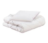 DODO Pack couette et oreiller Mon P'tit Dodo Bio 100x140/40x60 Blanc - fabrication française
