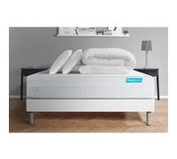 Pack BIOCARE 140x190 Mousse a memoire de forme BIO 5 zones Maxi epaisseur + Couette + 2 oreillers