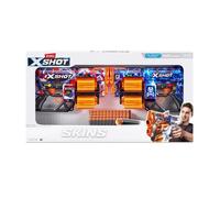 Pack Blasters - ZURU - XSHOT Skins Dread 2PK - Blasters double canon rotatif avec 48 fléchettes et tir à 27 mètres