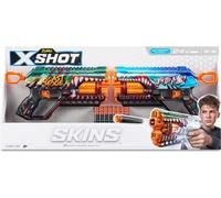 Pack Blasters - ZURU - XSHOT Skins Griefer 2PK - Blasters a canon rotatif avec tir a 27 metres et 24 fléchettes incluses