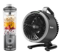 Pack Blender portable sans fil Ninja Blast Max 700 ml Gris et Ventilateur portable avec brume Shark FlexBreeze HydroGo Gris | BC251EUGY | par SharkNinja
