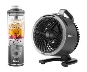 Pack Blender portable sans fil Ninja Blast Max 700 ml Gris et Ventilateur portable avec brume Shark FlexBreeze HydroGo Gris | BC251EUGY | par SharkNinja