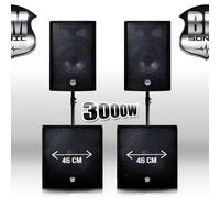 Pack BMS-181812 Sonorisation 3000W Caisson bi-amplifié BM SONIC