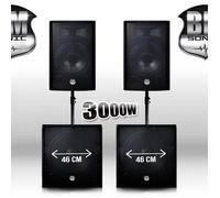 Pack BMS-181812 Sonorisation 3000W Caisson bi-amplifié BM SONIC