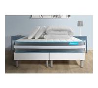 Pack BodyForm 160 x 200 cm - 20cm - Mmoire de forme - Equilibr - Double sommiers Blanc - Avec couette et oreillers