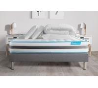Pack BODYZONE 140x200 Ressorts ensachés 3 zones Ultra épaisseur + Couette + 2 oreillers
