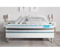 Pack BODYZONE 160x200 Ressorts ensaches 3 zones Ultra epaisseur + Couette + 2 oreillers