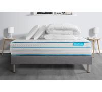 Pack BODYZONE+ 160x200 Ressorts ensaches, visco 5 zones Ultra epaisseur + Couette + 2 oreillers
