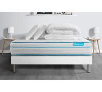 Pack BODYZONE+ 160x200 Ressorts ensachés, visco 5 zones Ultra épaisseur + Couette + 2 oreillers G