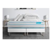 Pack BODYZONE+ 160x200 Ressorts ensaches, visco 5 zones Ultra epaisseur + Couette + 2 oreillers