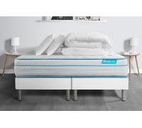 Pack BODYZONE+ 180x200 Ressorts ensaches, visco 5 zones Ultra epaisseur + Couette + 2 oreillers